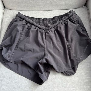 Hotty Hot Shorts in steel gray; 12 Tall; inseam is 4”